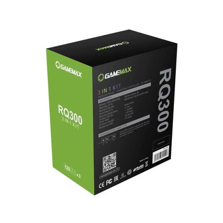Fan Coolers Gamemax RQ300 Kit x3 Fans Argb 12Cm