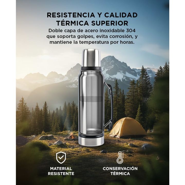 Termo Blanco South Port Acero Inoxidable 1.3L - Vista 3
