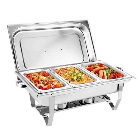 Buffetera Mantenedor Comidas Chafing Cuk by Gadnic 3 Bandejas