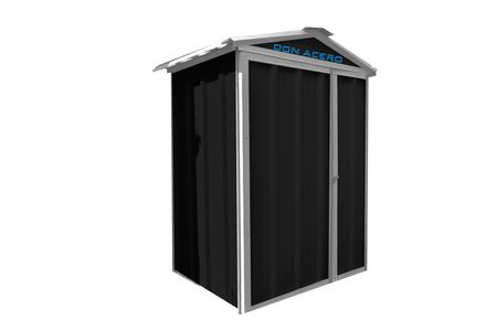 Armario Deposito Galpon de jardin Casi 150x1x2 Negro DON ACERO