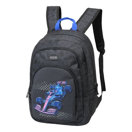 Mochila Kossok Love Reforzada Premium Escolar F1 GRIS
