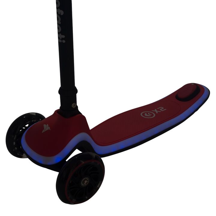 Monopatín plegable con luces LED Infanti rojo - Vista 11