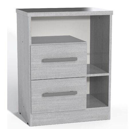 MESA DE LUZ ORLANDI JA 115 PREMIUM - JACARANDA, 2 CAJONES REVERSIBLES