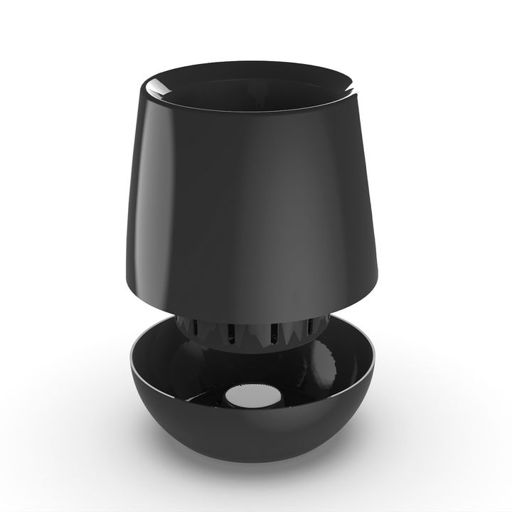 Maceta Autorriego Uovo Mediana Beruplast Negro - Vista 6