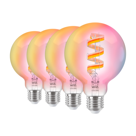 Wiz Lampara Led Globo Inteligente Wifi Rgb G95 E27 x4 Un