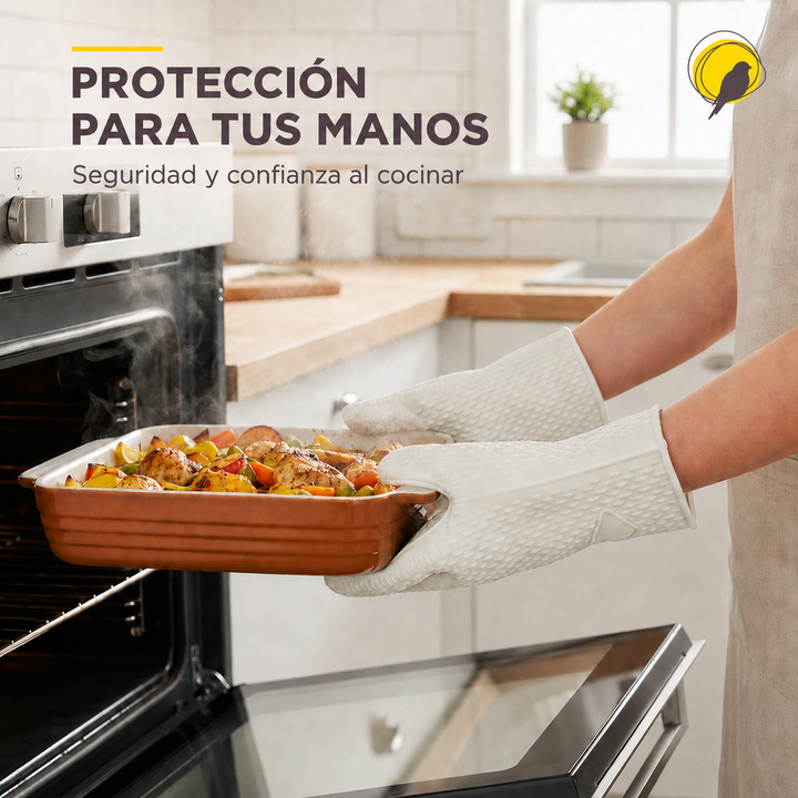 Manopla De Silicona Aislante Para Horno Verde - Vista 5