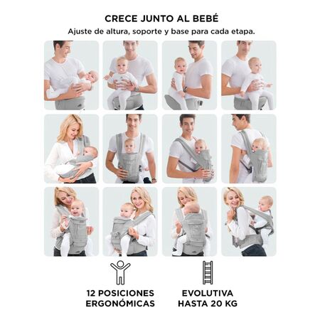 Mochila Porta Bebe Gadnic Ergonomica 20kg 3 en 1