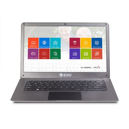 Notebook EXO Smart MCF T2-37 Mi Compu Facil - Ideal para Adultos Mayores Intel Celeron N4020 Ram 4gb Ssd 128b W11