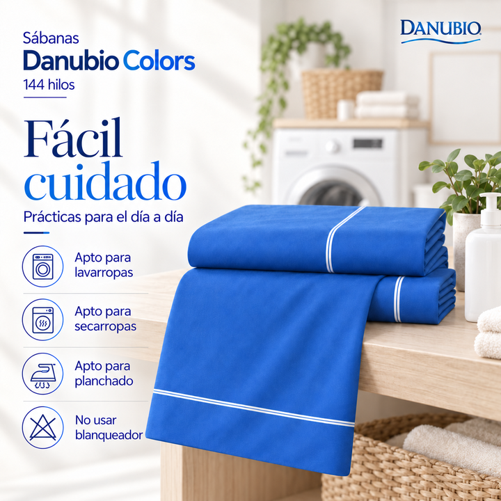 Juego De Sábanas Danubio Colors 144 Hilos King - Vista 5