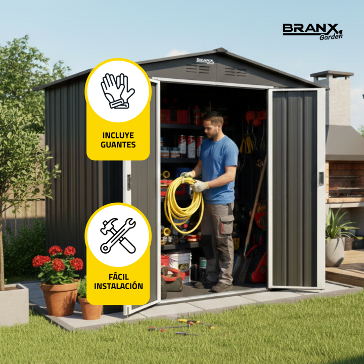 Cobertizo Branx Fortex Caseta Deposito Galpon Exterior - Vista 7