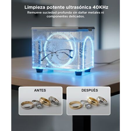 Batea Lavadora Ultrasonica Gadnic Con Temporizador 800ml