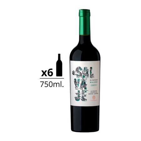 Vino Tinto El Salvaje Organico Malbec Caja x 6