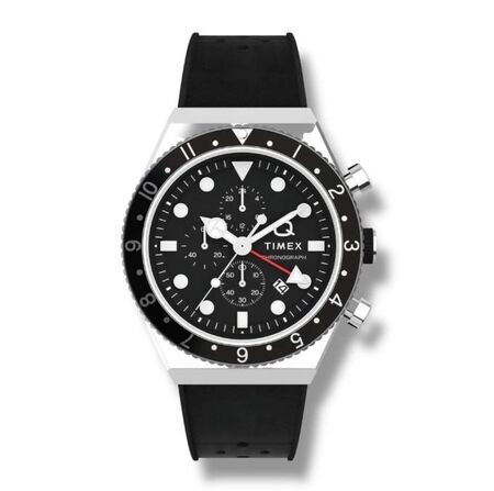 RELOJ ANALOGICO TIMEX , CRONOGRAPH, 40MM , NEGRO Y PLATEADO, (RTX0674) (TW2V70000)