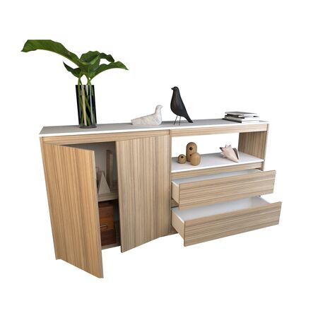 Bahiut 1.75 Mts Linea Terrae Tables Cod: 4026 Cocobolo y Blanco