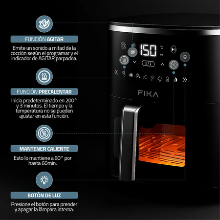 Freidora de aire 7L Air Fryer Digital  Fika