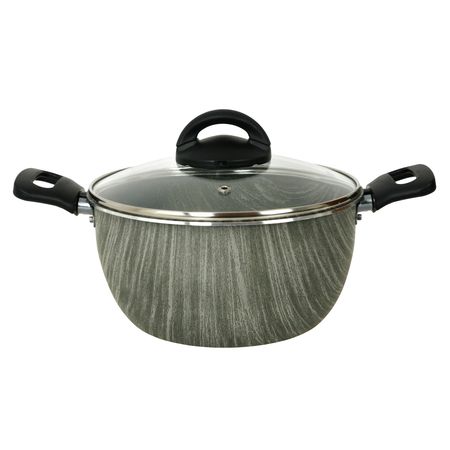 Cacerola Aston 20 Cm Tapa Vidrio Antiadherente Terra