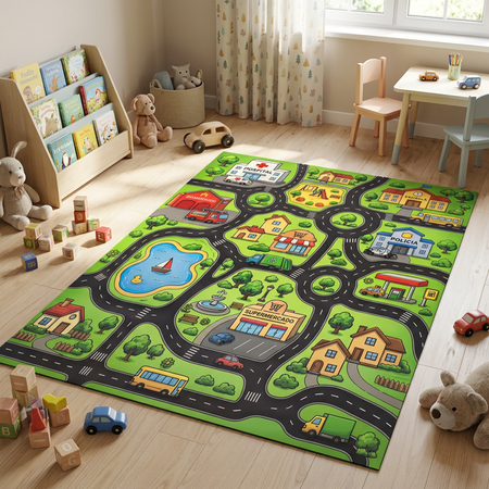 Alfombra Vinílica Infantil Pista Ciudad Niños Shade Master