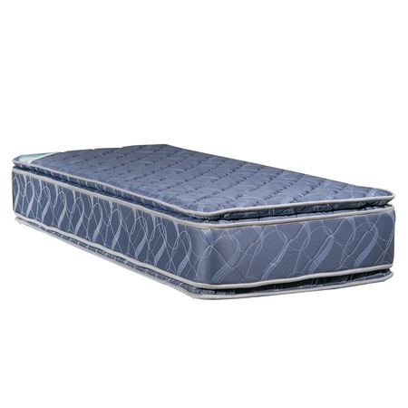 Colchon de Resorte Bonell Maxiking Espejo de Luna 1 Plaza 80x190x30cm Doble Marco Perimetral y Estabilizadores de Acero Con Doble Pillow de Jackard Belga