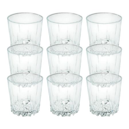 Set x 9 Vasos Copas Tragos Agua Whisky Vidrio Pasabahce 