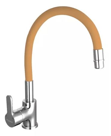 Griferia Cocina Monocomando Piazza Emblem 10016 Flex Color Naranja