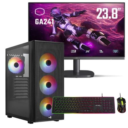 COMBO GAMER FULL: GABINETE GAMER, AMD Ryzen 7 5700G | 16GB RAM | SSD M.2 480GB | Wi-Fi + TECLADO -MOUSE GAMER + MONITOR  GAMER 