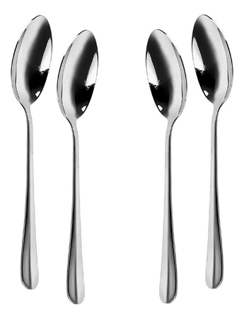 Set X 12 Cuchara De Mesa Kremer New York Silver 18,5 Cm Plateado
