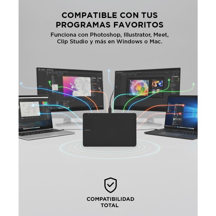 Tableta Gráfica Gadnic con Bolígrafo - Vista 3