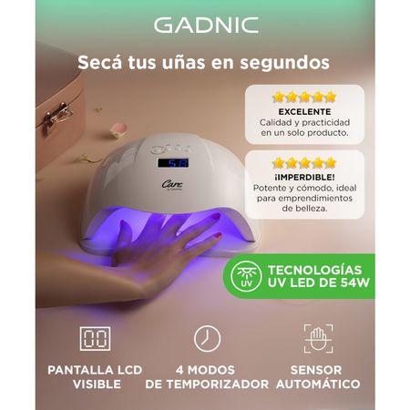 Cabina Para Uñas Gadnic SUN X UV Led 54W Uso Profesional