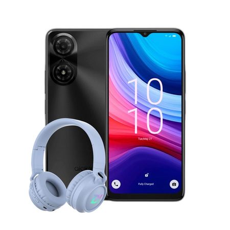 Combo Alcatel A31 Pro 3+64GB Gris + Auriculares Vincha Dekkin Celeste