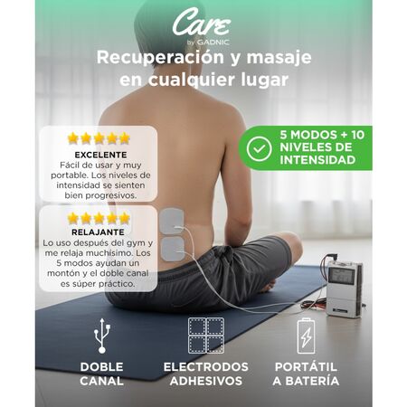 Electro Estimulador Portátil EM7 Gadnic Masajeador Muscular 