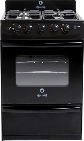 Cocina Escorial Multigas Master Style Negro 56 Cm 4 H