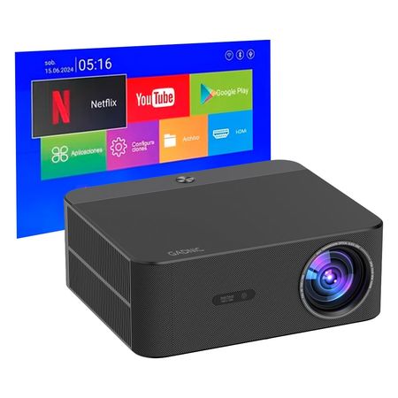 Proyector Gadnic 4K WiFi Bt 700 ANSI Google TV Auto Focus Auto Ajuste