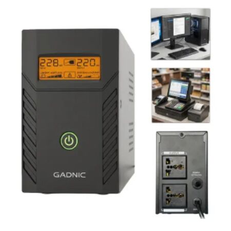UPS Estabilizador Tension Gadnic Hogar 800VA 480W 220V LCD 2 salidas