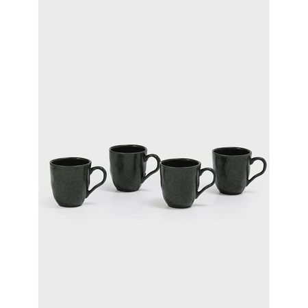 Set 4 tazas Porto Brasil Orgánico Geo Stoneware Arauco 273ml