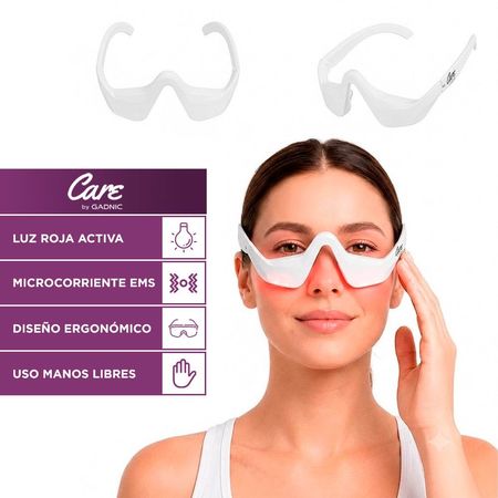 Masajeador De Ojos Care By Gadnic Luz Roja Microcorriente 4 Modos 3 Niveles Intensidad