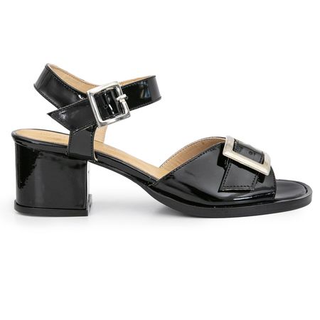 SANDALIA INDORA NEGRA CHAROL