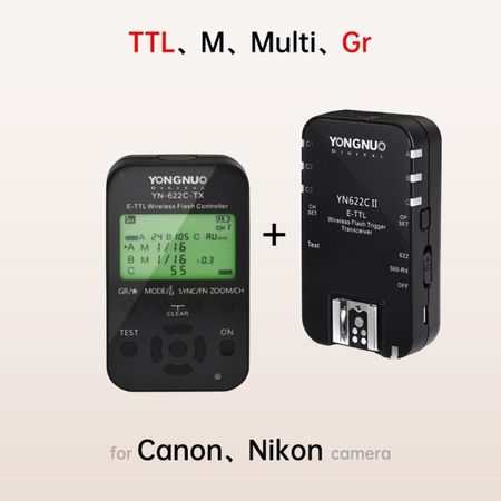 Kit Disparador Flash Yongnuo YN622C II TTL HSS para Canon