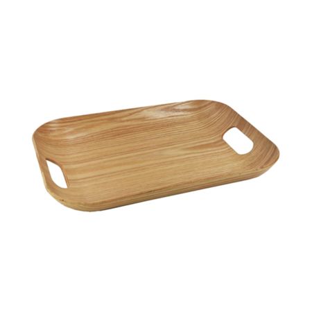Bandeja Carol Rectangular De Bambú 55 Cm Con Asas