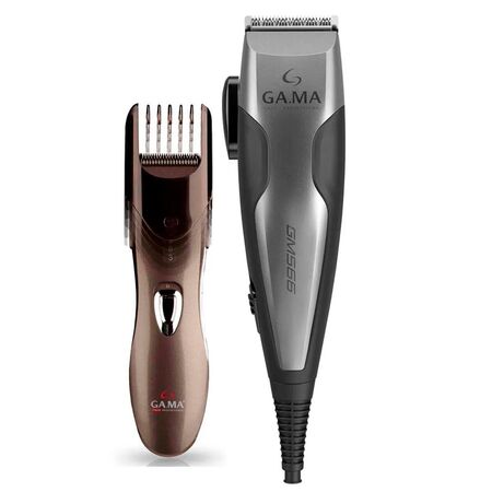 Cortadora De Pelo Electrica Gama Gm566 29pzs Clipper Trimmer Color Negro