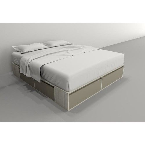 Box de Cama DS Home 2,00 m 4 Cajones 2 Puertas Nevado Gris 203x33x202 cm - Vista 2