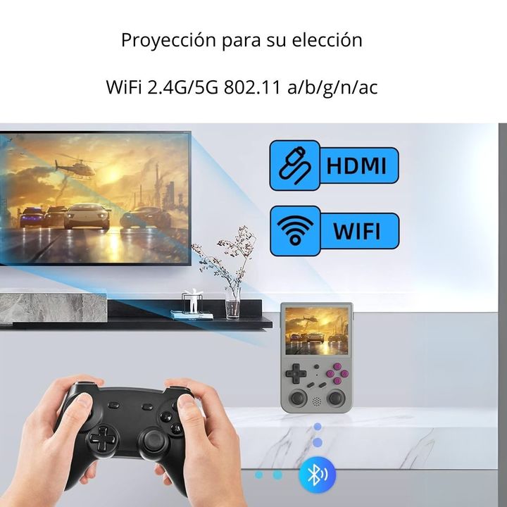 Consola Portatil Anbernic RG353VS 4000 Juegos Potente - Gris - Vista 4