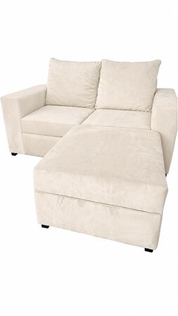 Sillon Milan dos cuerpos con camastro color Crema claro