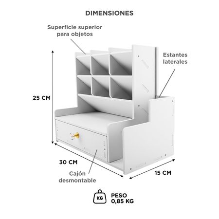 Organizador de Escritorio Gadnic Con Cajón y Estantes 