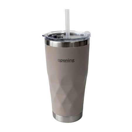 Vaso Térmico Facetado De Acero Inoxidable 600ml - Opening