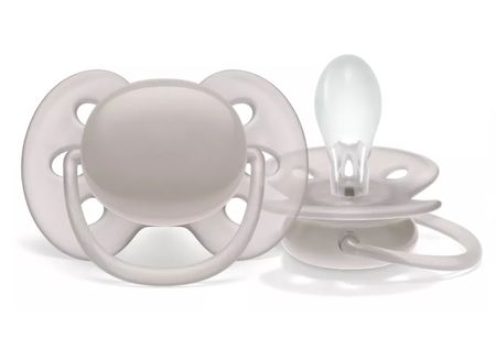 Chupetes Ultra Soft Plain X1 (6-18M), Blanco ( SCF092/51)