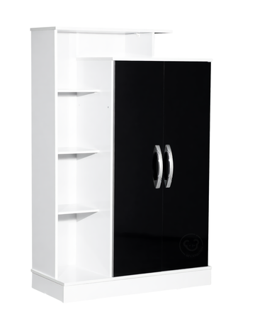 Modular Multifuncion Organizador 2 Puertas Blanco y Negro Reforzado Maximo Fortaleza