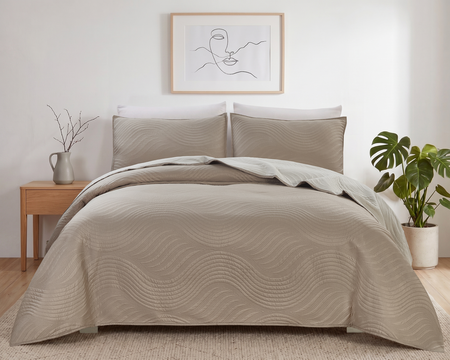 Quilt Kavanagh Taormina King Size + 2 Fundas de Almohadón - Varios Colores