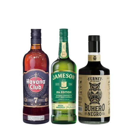 Pack Previa surtido x 3 Whisky - Ron - Fernet