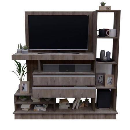 MODULAR TV 60" EMC CON 4 CAJONES BÁLTICO (MURALBAL)