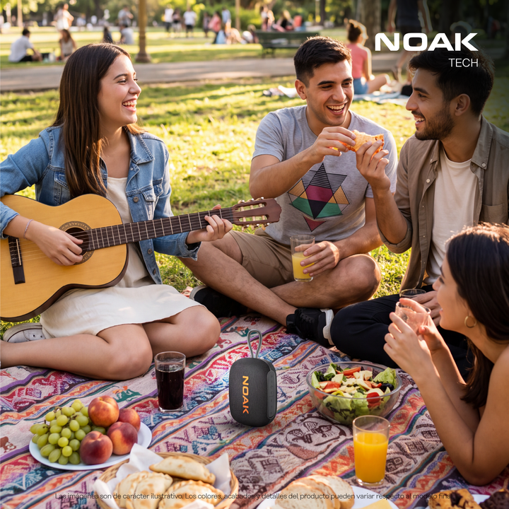 Parlante Portátil Noak Spark Bluetooth Slim 5W RMS - Vista 7